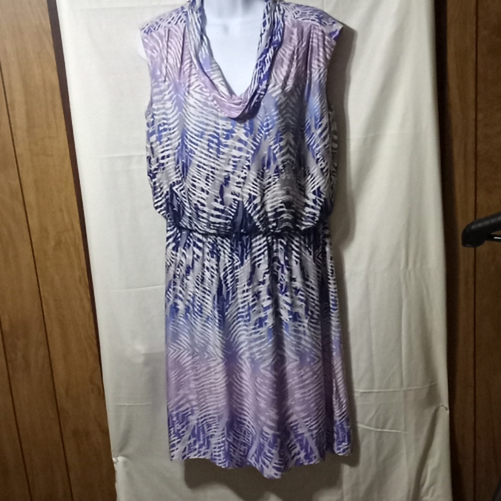 Purple white and violet dress